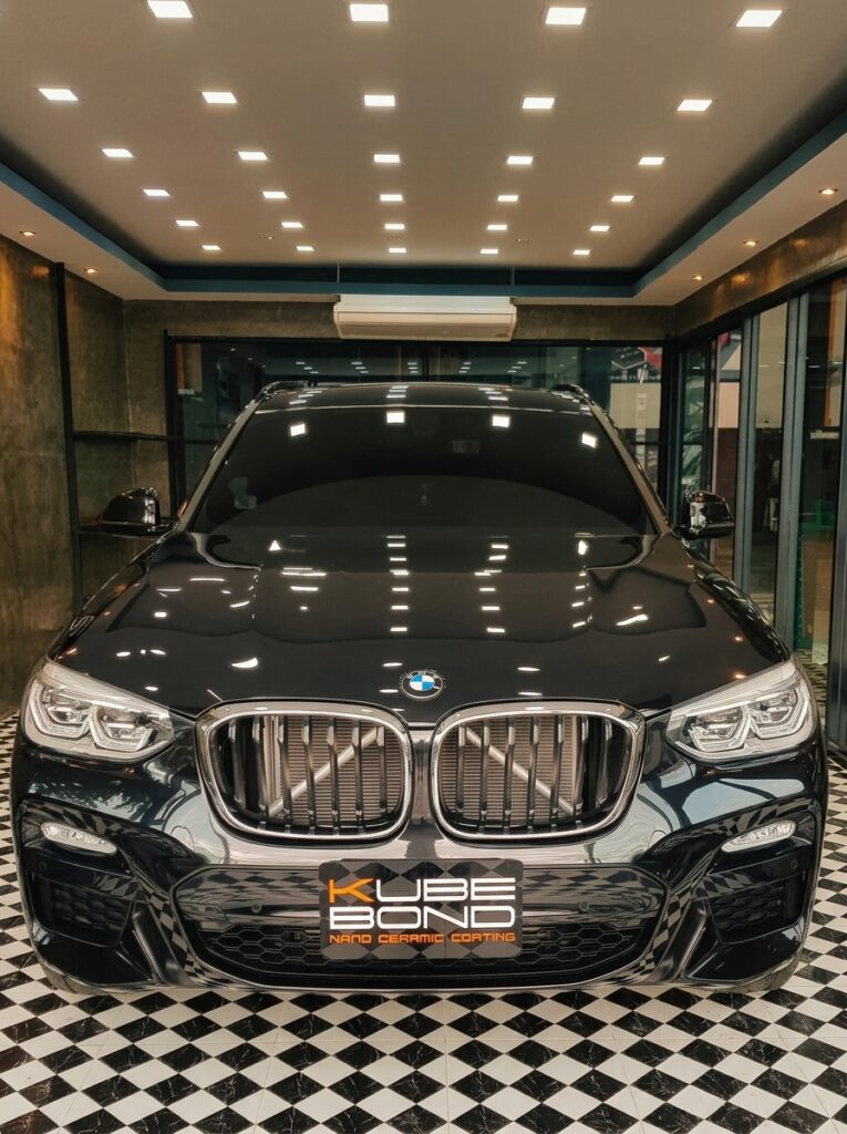 ผลงานเคลือบแก้ว BMW ที่ Odean Carwash